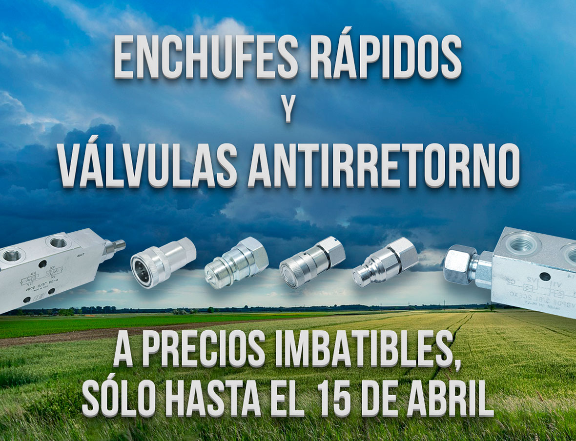 Enchufes rápidos y válvulas de retención a precios imbatibles