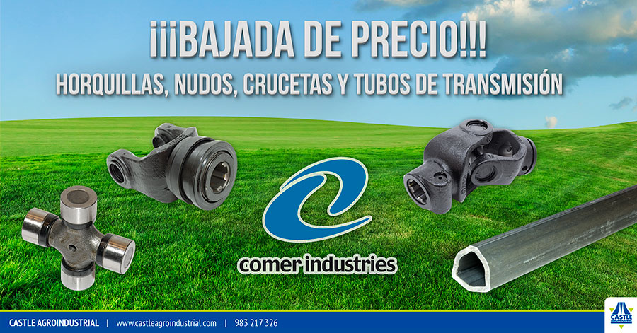 ¡Gran oportunidad! Bajada de precios en nudos, horquillas, crucetas y tubos de transmisión Comer Industries